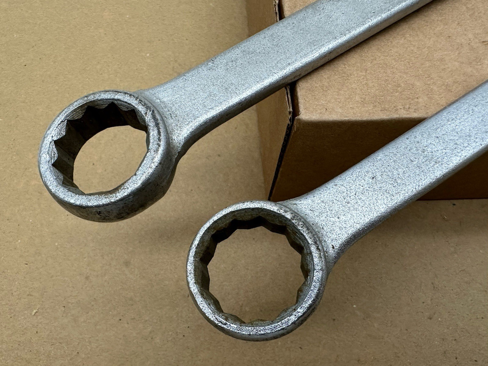 Lot 2 Vintage Upland Forge 1” And 1-1/6” 12 Point Combination Wrench Good Shape