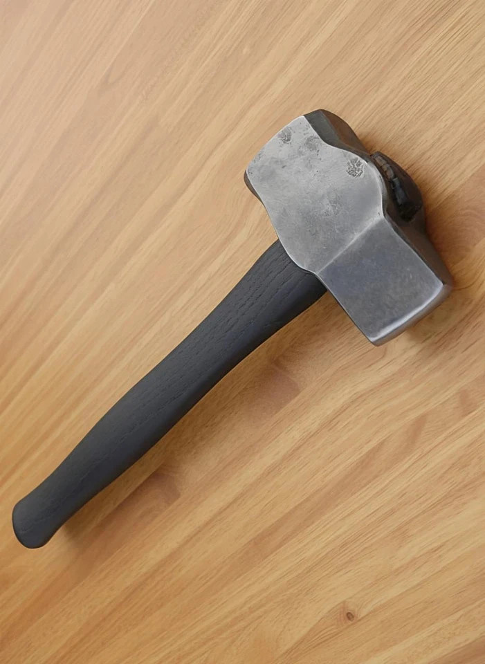 Blacksmith Forging Straight Peen Best Iron Hammer With Wooden Handle, 2.6 lbs