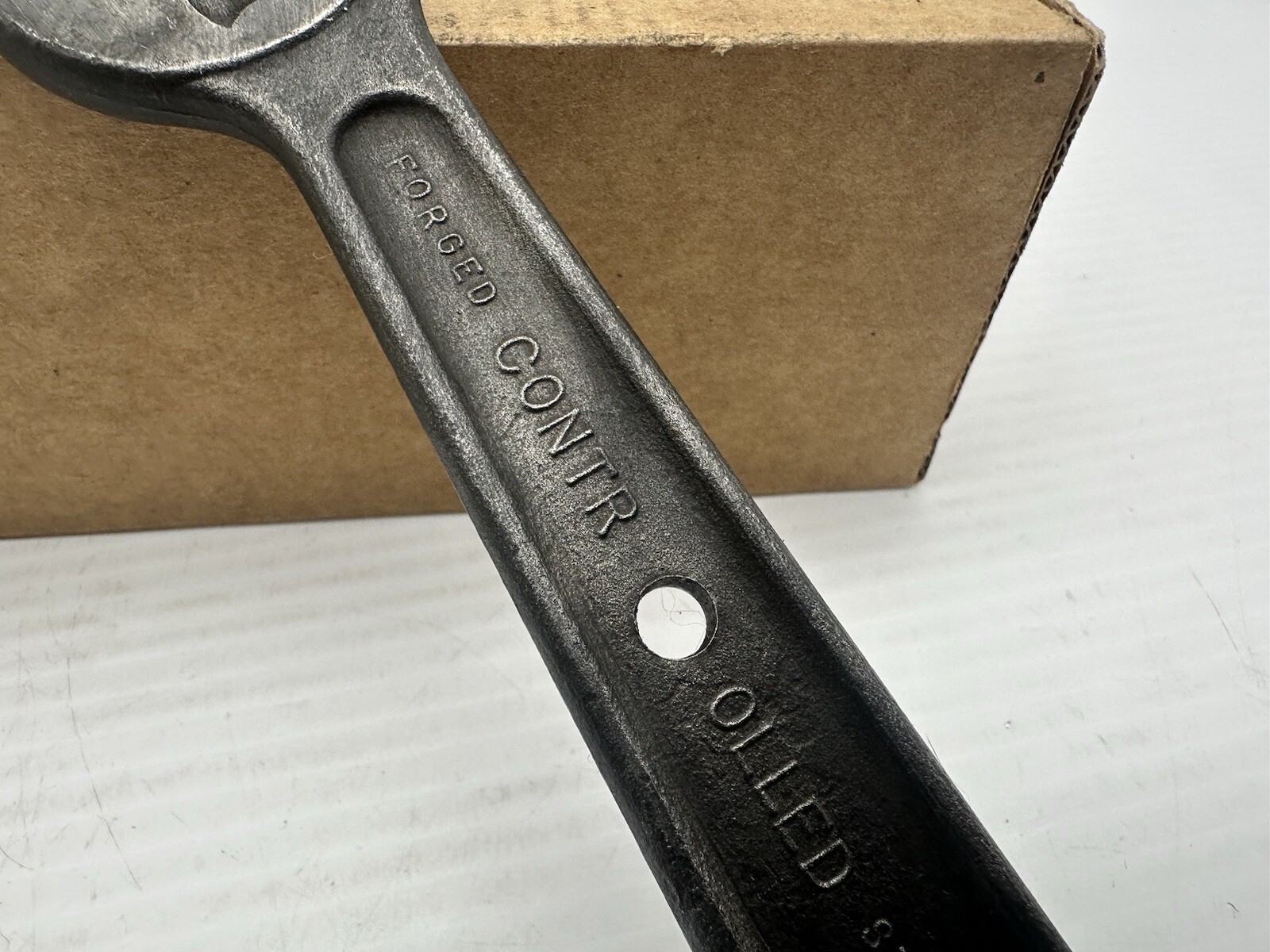 Vintage Auto-Kit No 100 Forged Controlled Steel Wrench Combination 7/8 3/4 USA