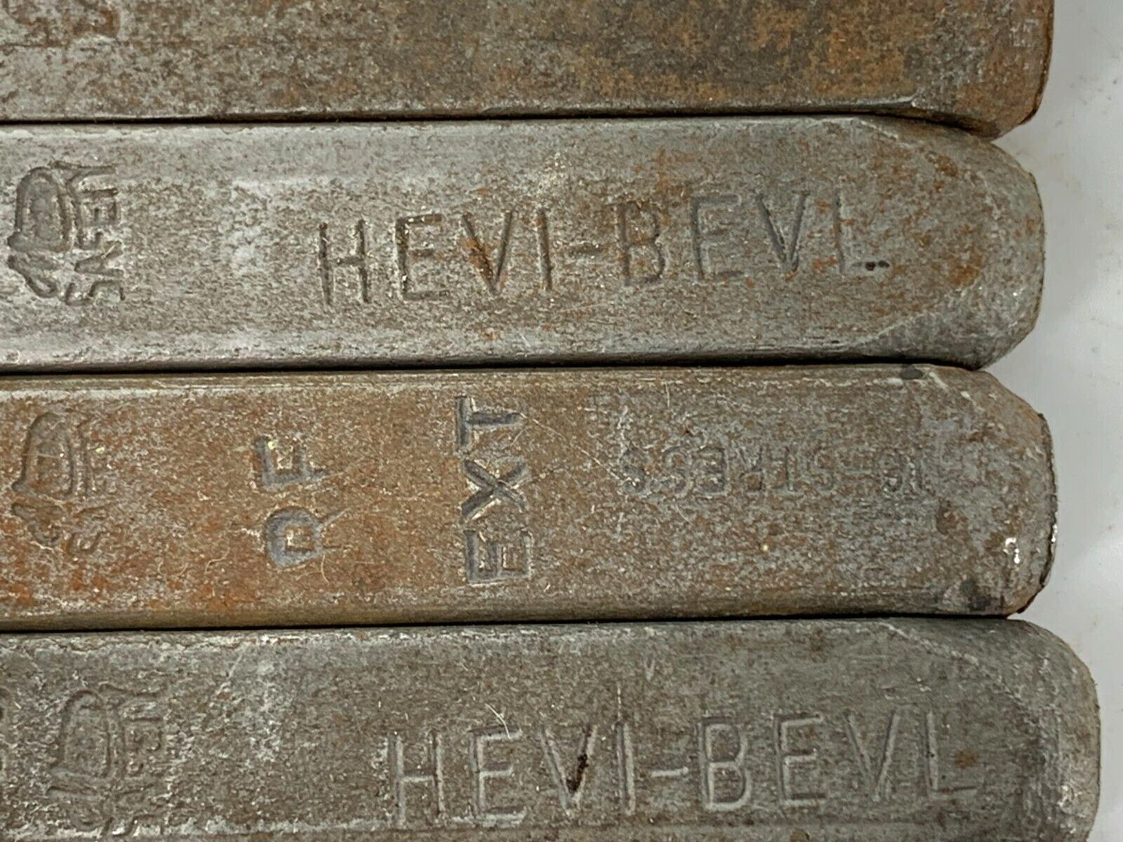 Mecco Machinist Punch Stamp Set Safety Hevi-Bevl Steel 1/8″