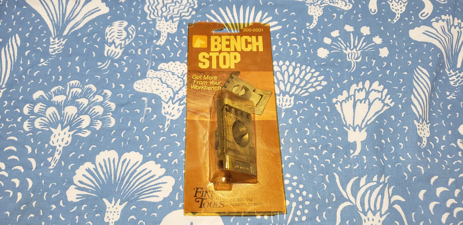 NOS Vintage Bench Stop Dog Wood Stopper Toothed Made in Taiwan 300-0001