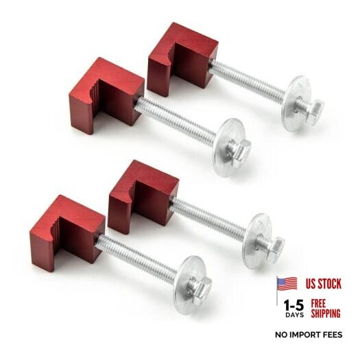 J Hook Crossover Tool Box Mounting Clamps for Pickup Truck Tool Box Mount Red