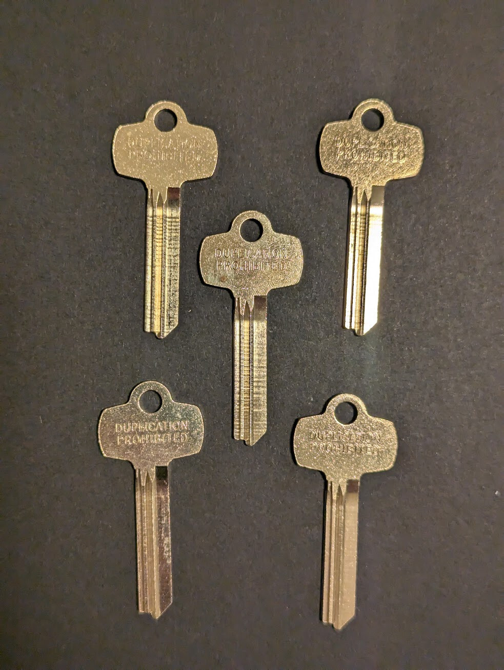 (5) BEST KEY BLANKS FOR “M” KEYWAY 7 Pin