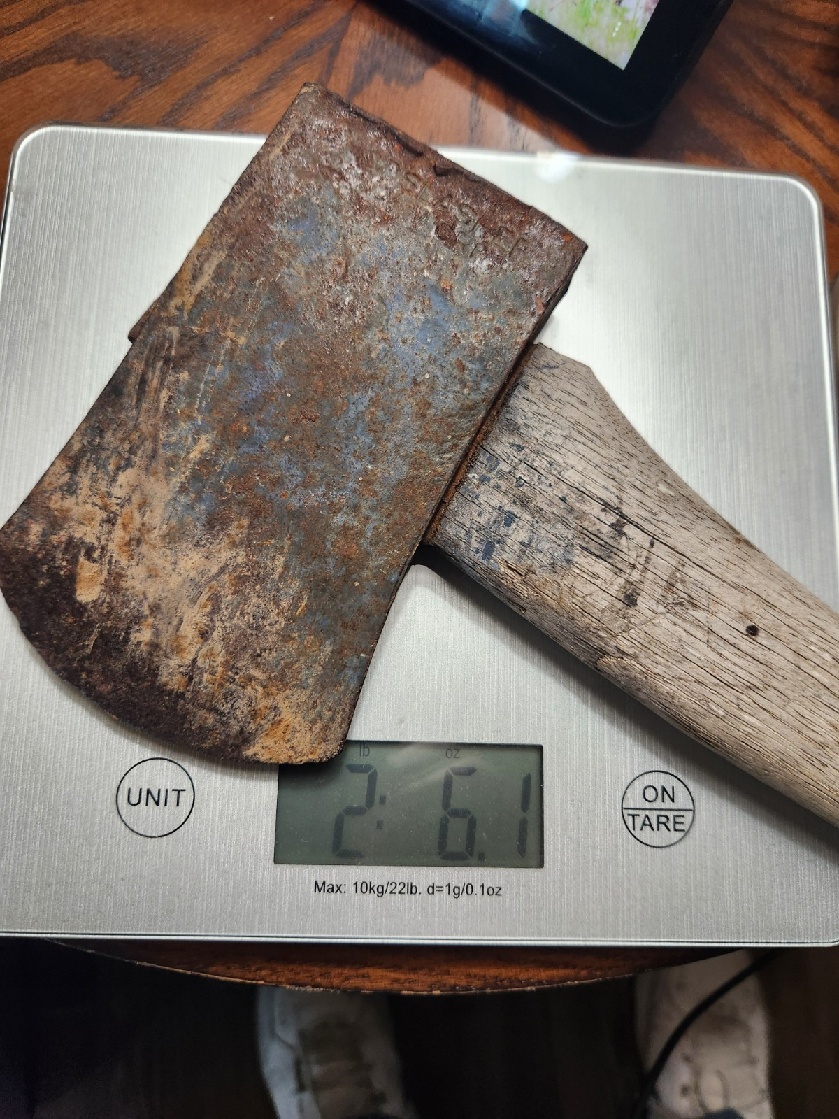 Vintage Kelly Works Wood Slasher Axe The Pflueger? Original Paint
