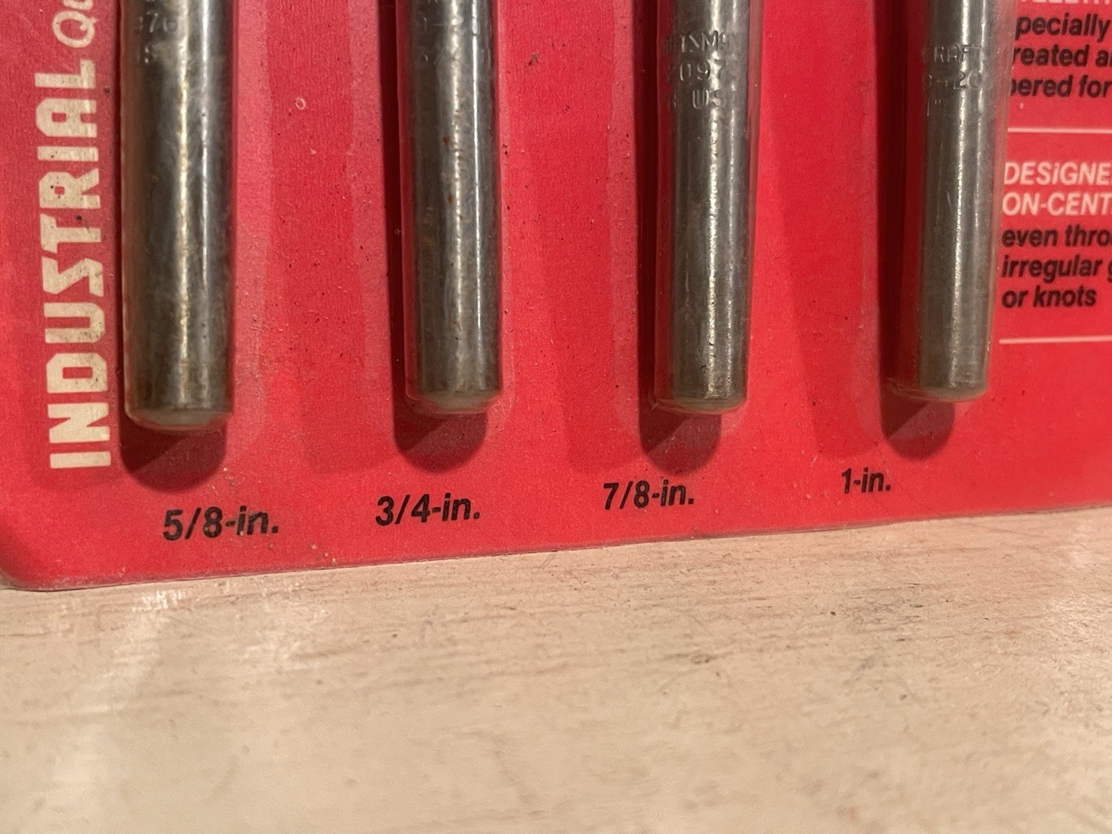 Unused NOS 1980s Sears Craftsman 4 piece Forstner Woodboring Bit Set 920975