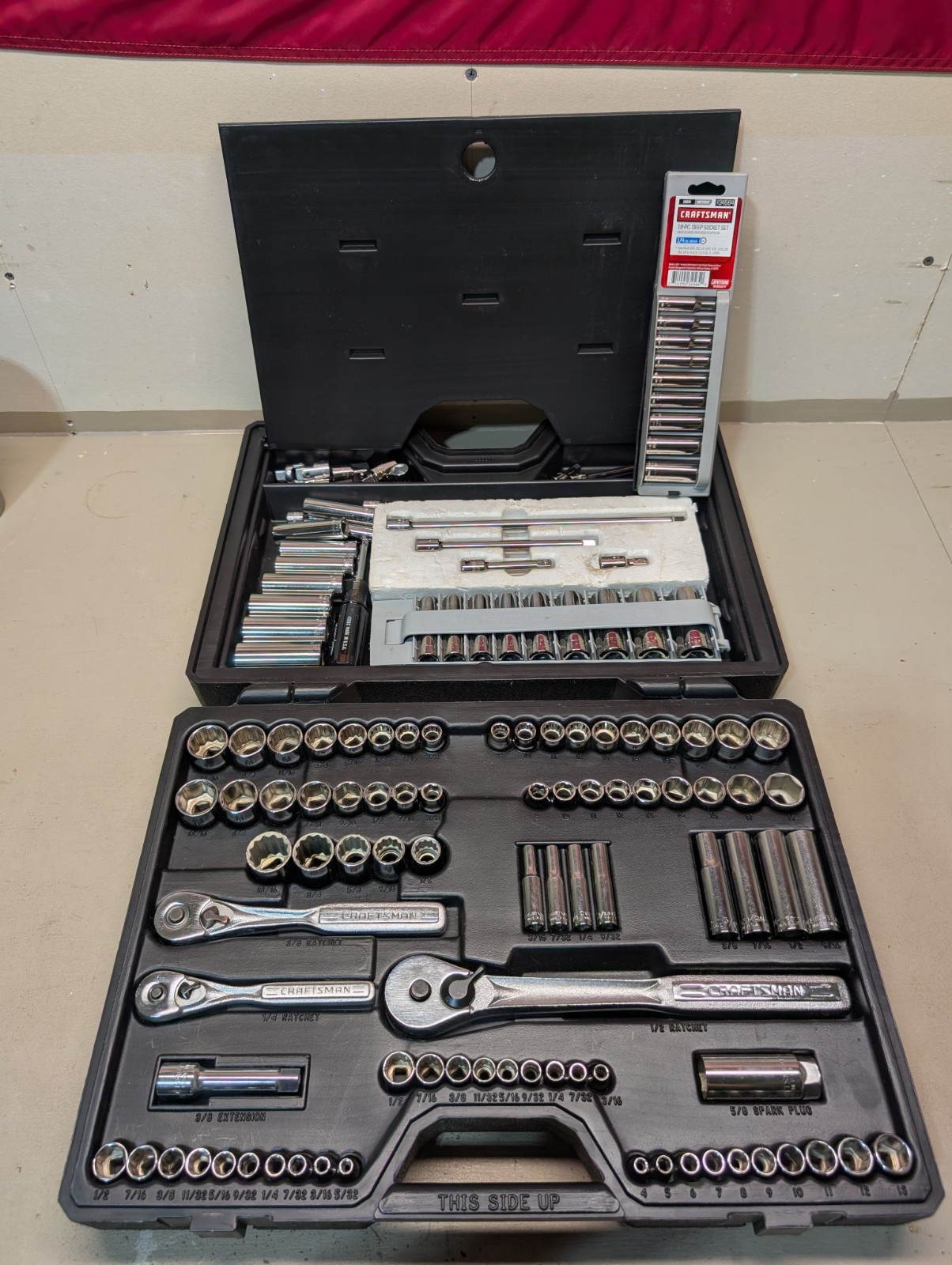 Sears Craftsman USA 132 Pc Tool Socket Set Metric & SAE 6 & 12 Point W/Extras