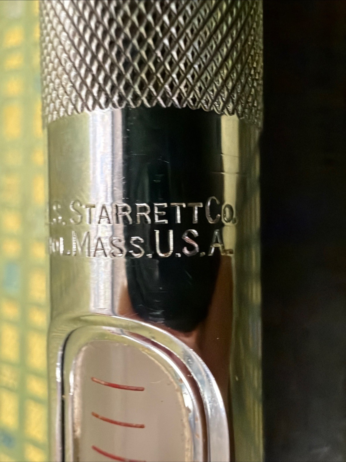 Vintage L.S. Srarrett No. 98-8″ Precision Machinist 2-Way Level Made In USA -EX