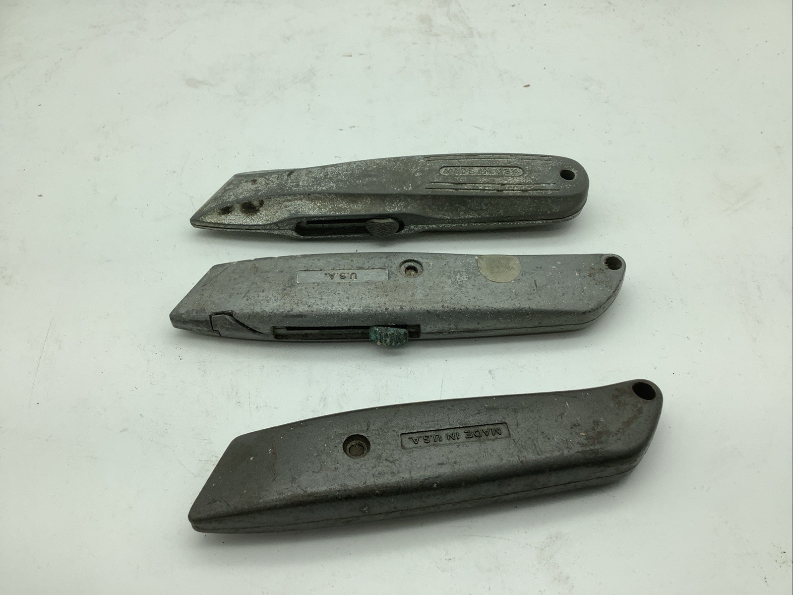 3 Vintage Stanley No. 299 – 99E Utility knives USA P & C 1693