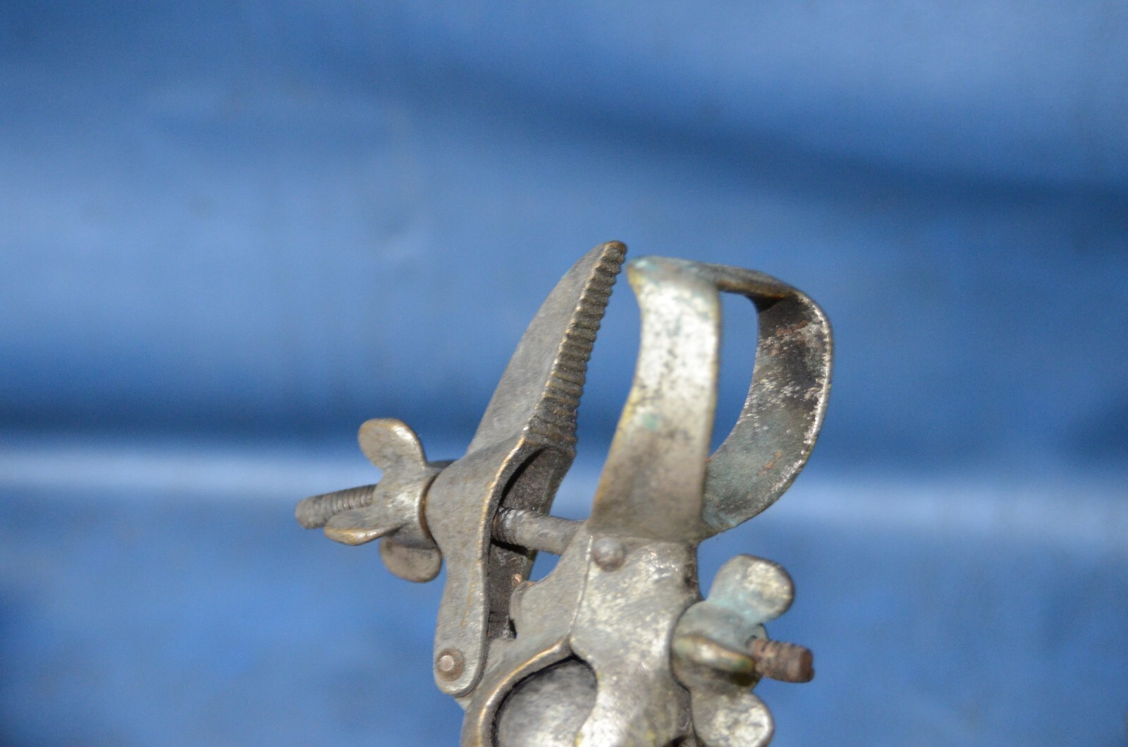 3- Vtg BRONZE Elmer Fell Patent Ball Articulating Pipe Clamp Vice Jig Screw Base
