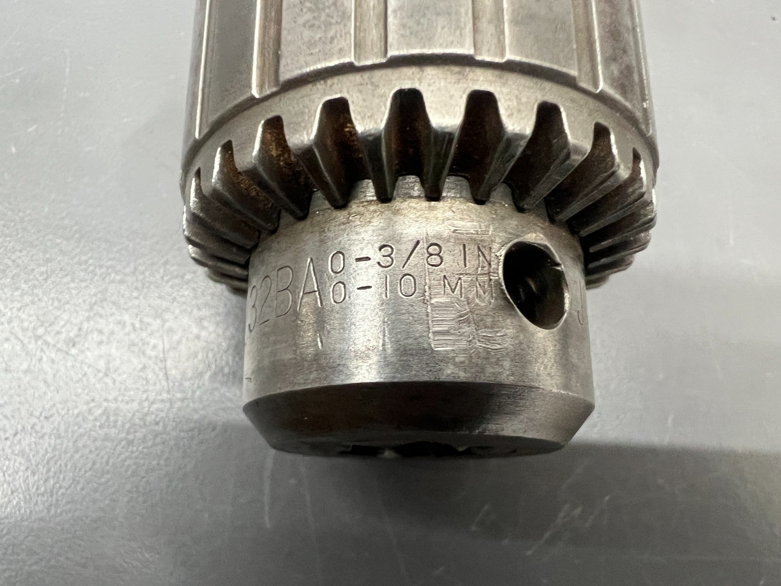 JACOBS No. 32BA MACHINIST DRILL CHUCK 0-3/8″ 0-10mm CAP 1/2-20 THREAD – USA