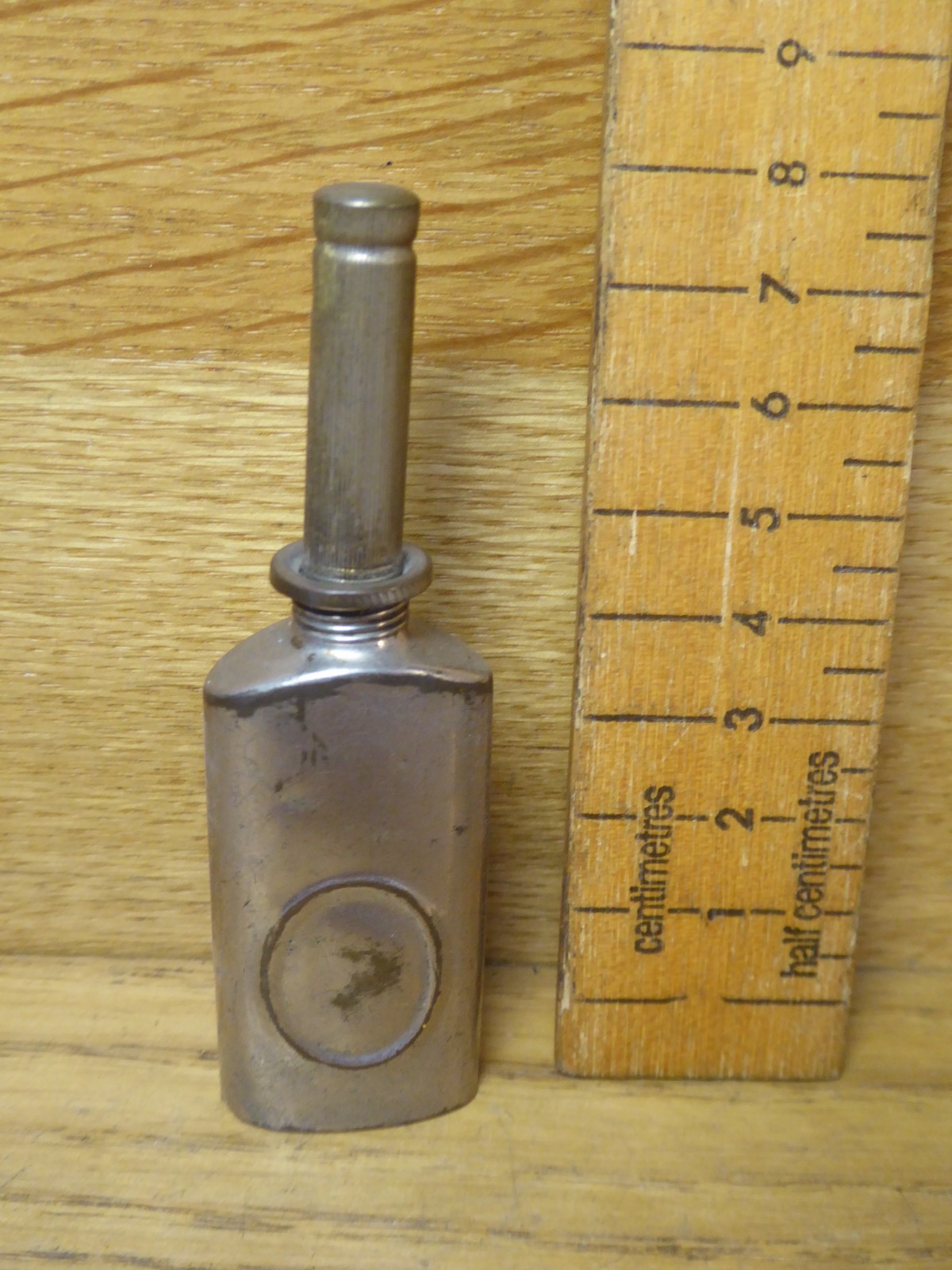 3 x Antique / Vintage Oil Cans / Oilers . Spring top oiler / thumb push base etc