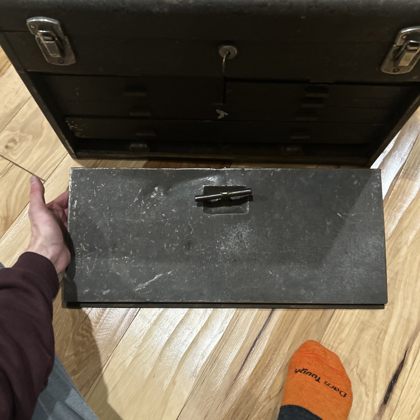 Vtg Kennedy 520 machinist tool box chest 7 drawer 20 1/4″ USA