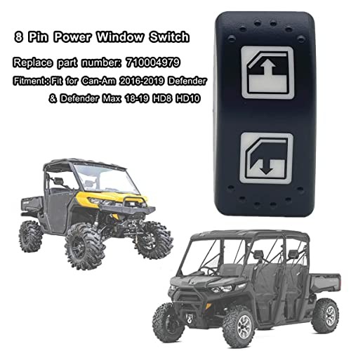 Doors Window Switch for Can Am Defender 705800048,Left Hand Driver Side Fits