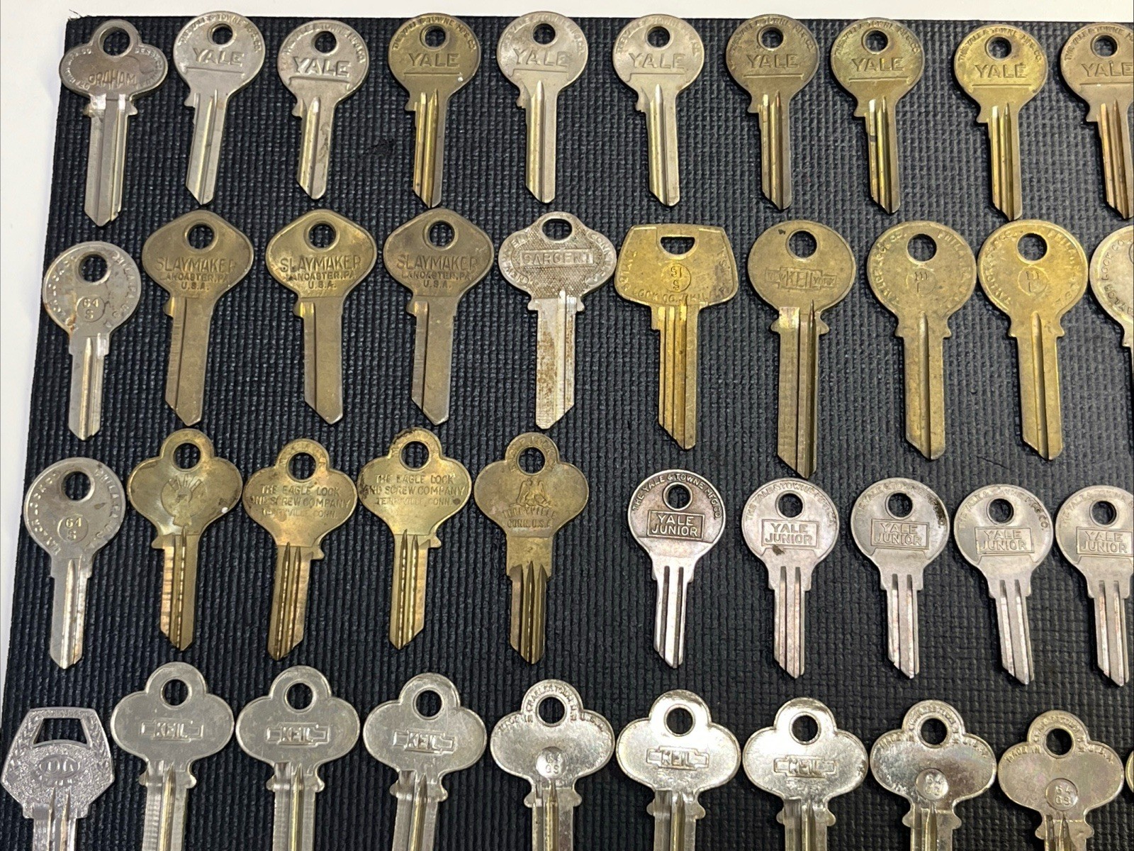 Vintage Uncut Yale Blank Keys, Keil, Junior, Security, Flat – Lot of 129
