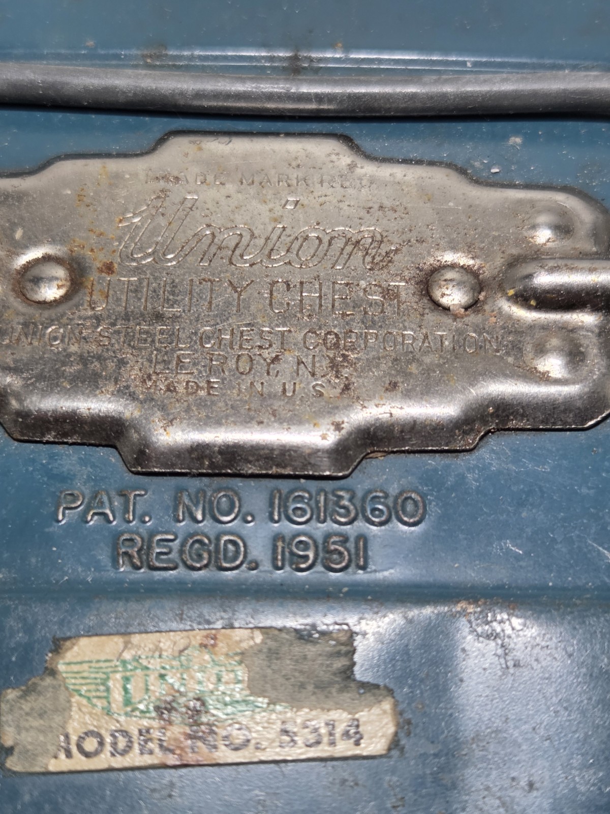 Union Steel Utility Chest 2 Tray Tool Or Tackle Box Hinges & Latch Work VTG HTF