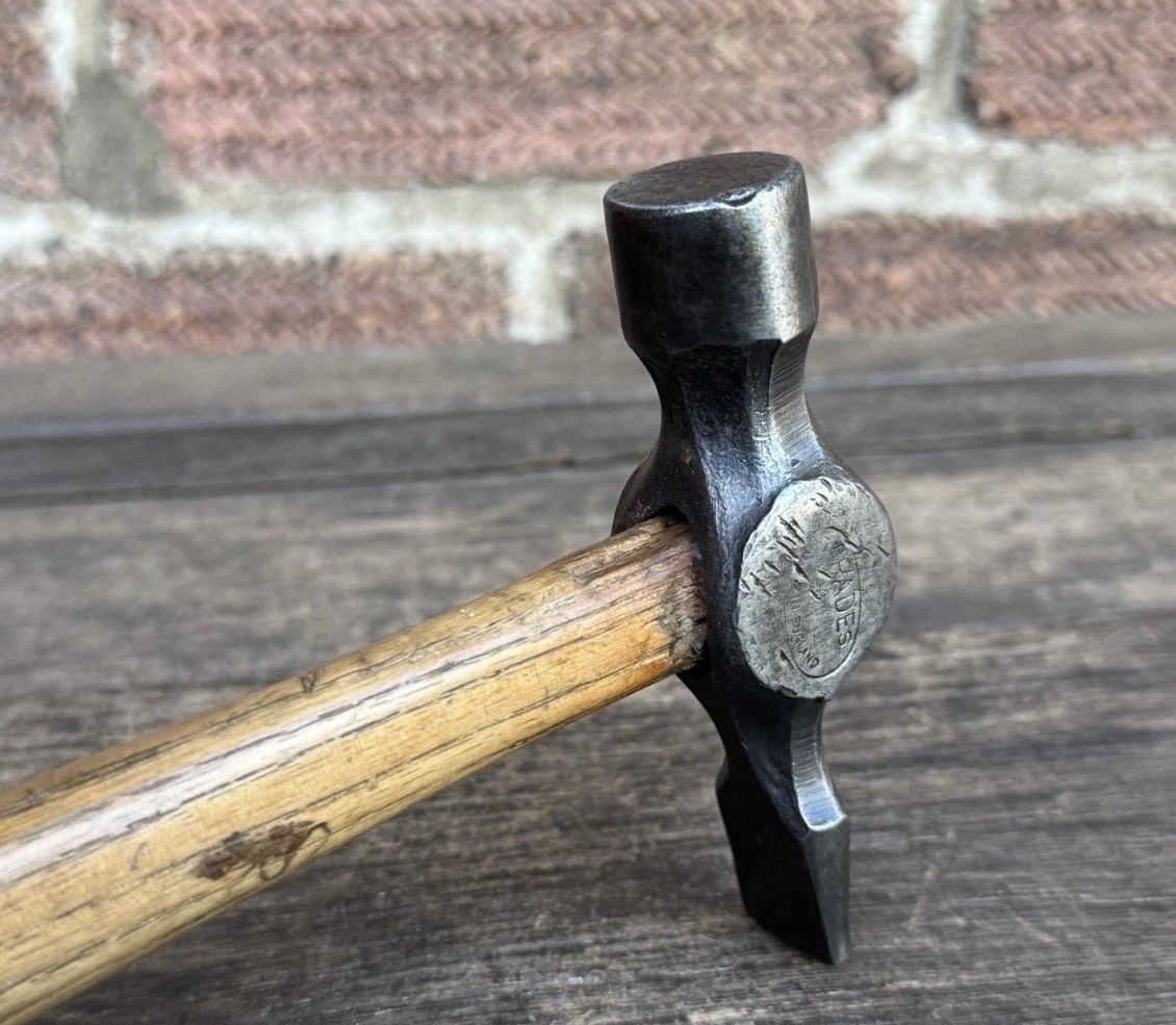 Vintage Brades 12oz Cross Pein Hammer Tack Hammer Engineer Metalwork Old Tool