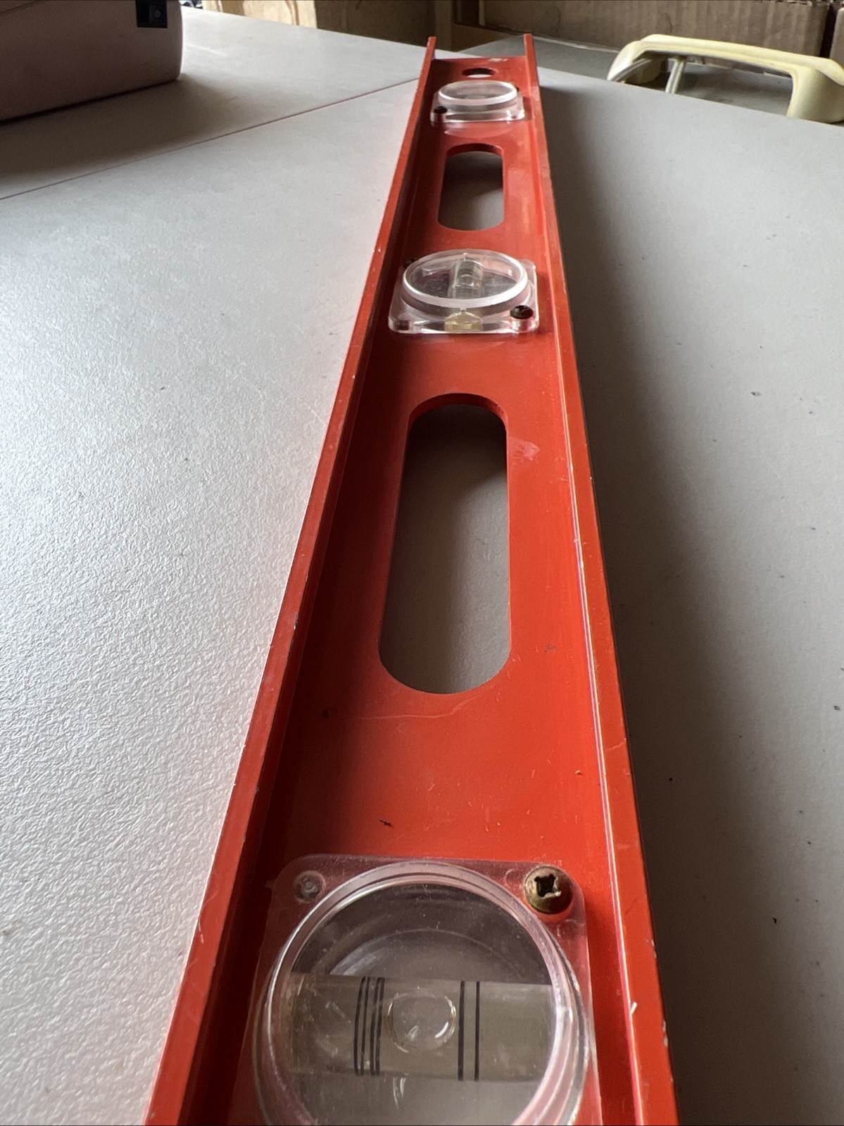 Vintage 24″ Inch 2 Foot MAYES un-243-24 Metal Univial uni-vial 3 Level Bubbles
