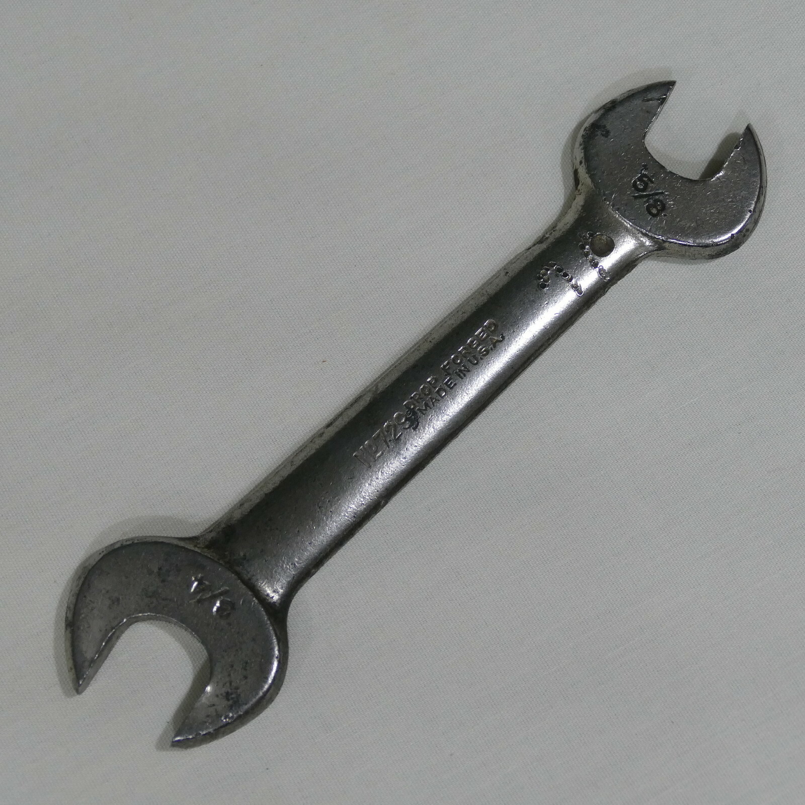 Rare Vintage Open End Wrench No. 729 – ¾” x ⅝” other side 19mm x 16mm 6¾” long