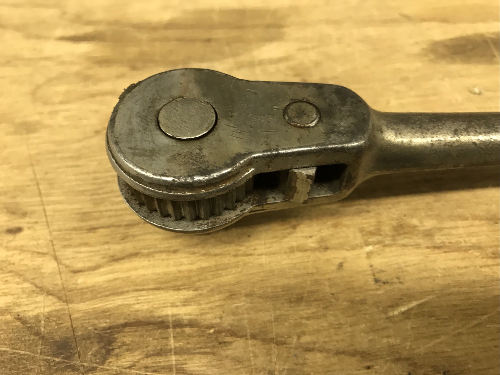 Neat Vintage Indestro Super Forged USA Ratchet #3250 1/2” Drive Reversible
