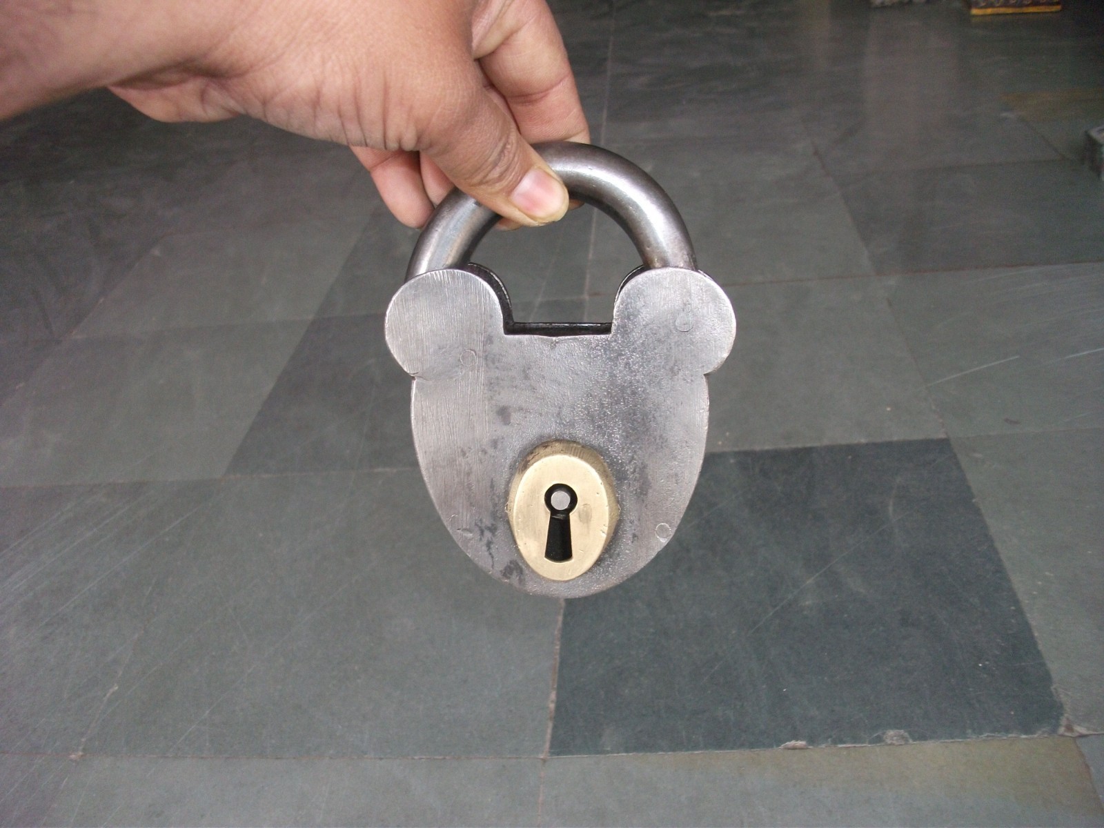 Vintage Micky Mouse Face Iron Handcrafted Unique Shape Fine Padlock