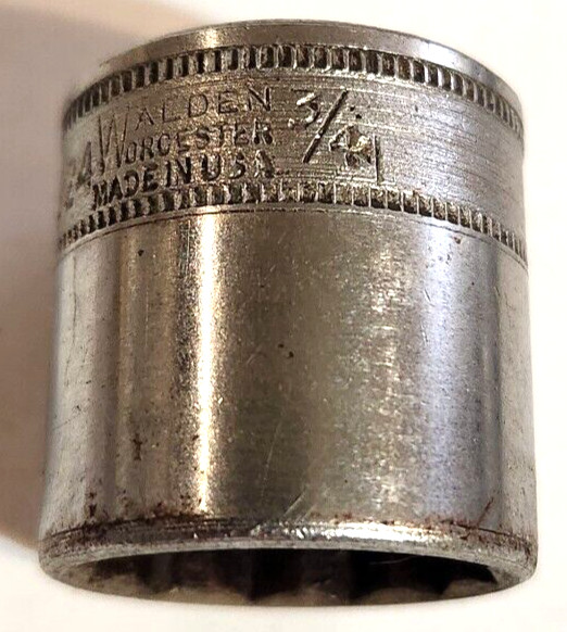 Walden Worcester 3/4 Socket 3/8 Drive 12 Point 1″ Length 3 4024