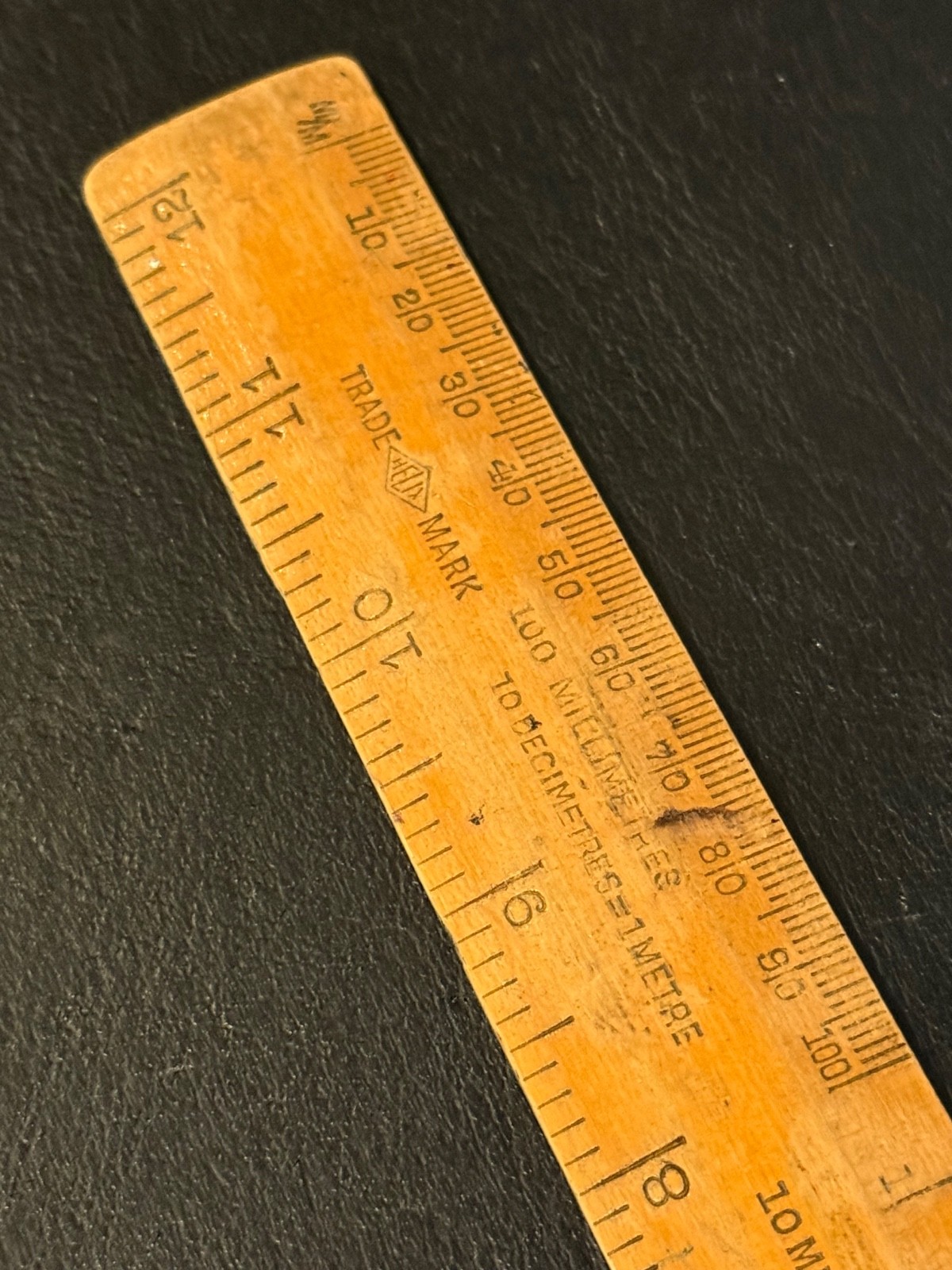 Vintage HELIX Wooden Ruler 12 Inches – Made In England – Retro