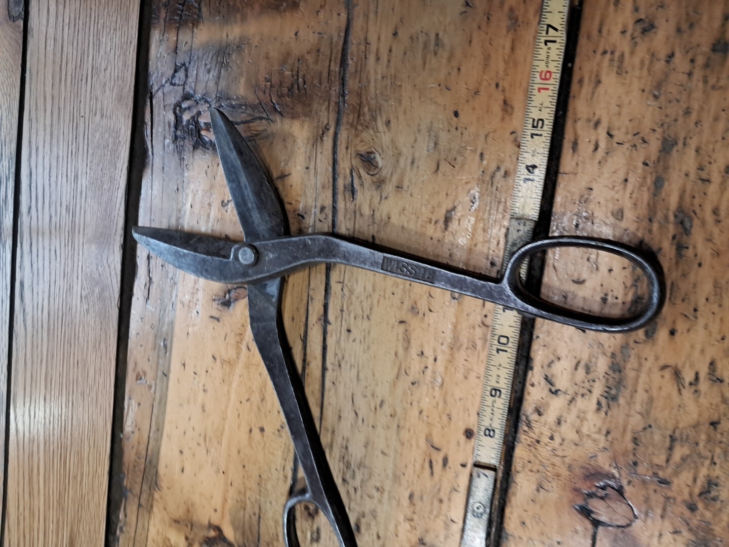 Vintage Wiss No 18 Tin Snips Cutters USA Made Forged Steel Os118