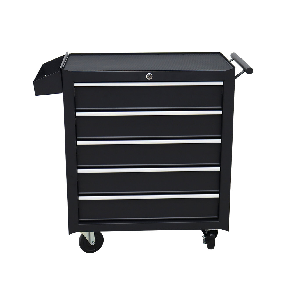 5 Layers Movable Tool Car with Lock Box Cart Auto Repairing Tools Storage