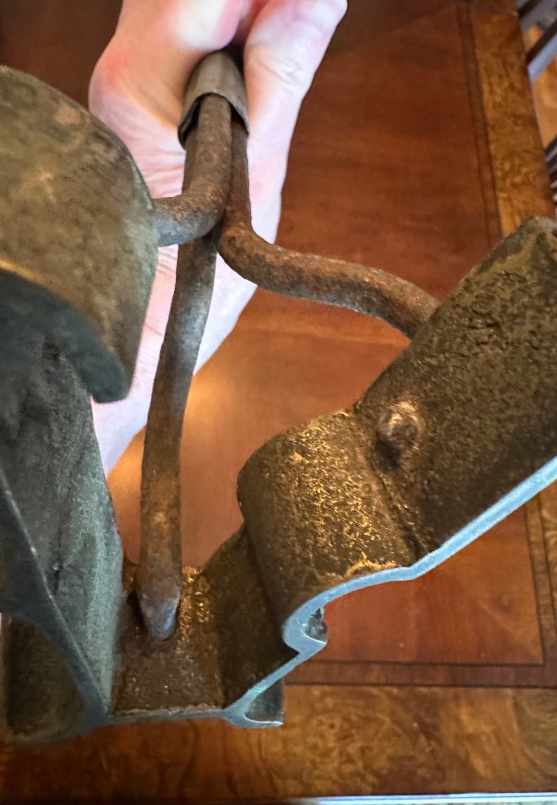 Antique Blacksmith Hand Forged “V.” Branding Iron – Ranch; Livestock; Western