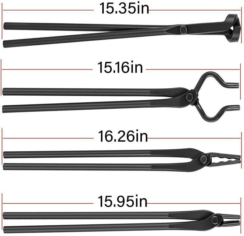 Blacksmith Forging Tools Knife Making Tongs Set for Bladesmithing Blacksmithing