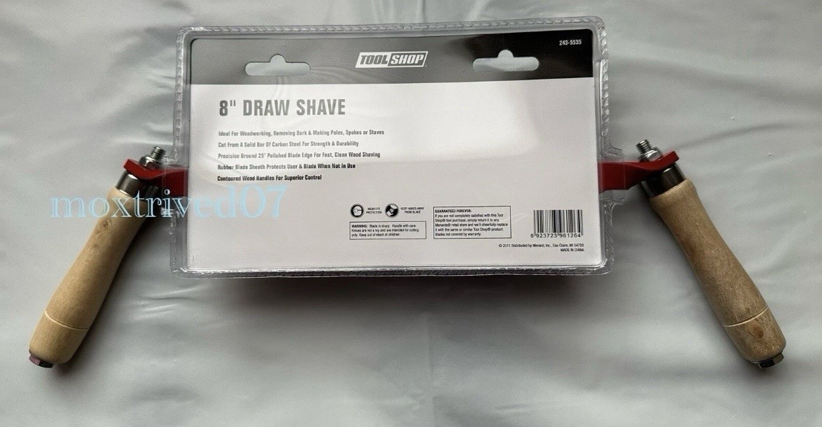 8″ Draw Shaver Straight Pull Knife Tree Debark Wood Work Witling Carving Turner