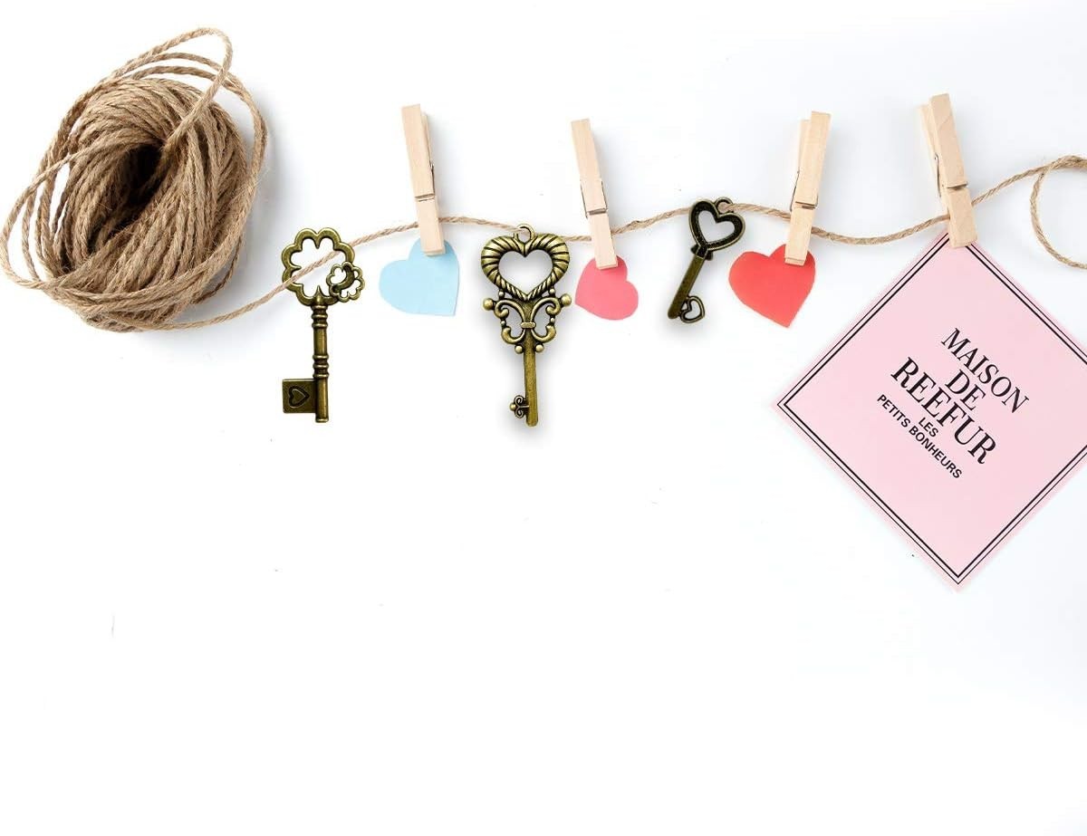 Mixed Set of 40 Vintage Skeleton Keys – Ideal Charms for Weddings & Celebrations