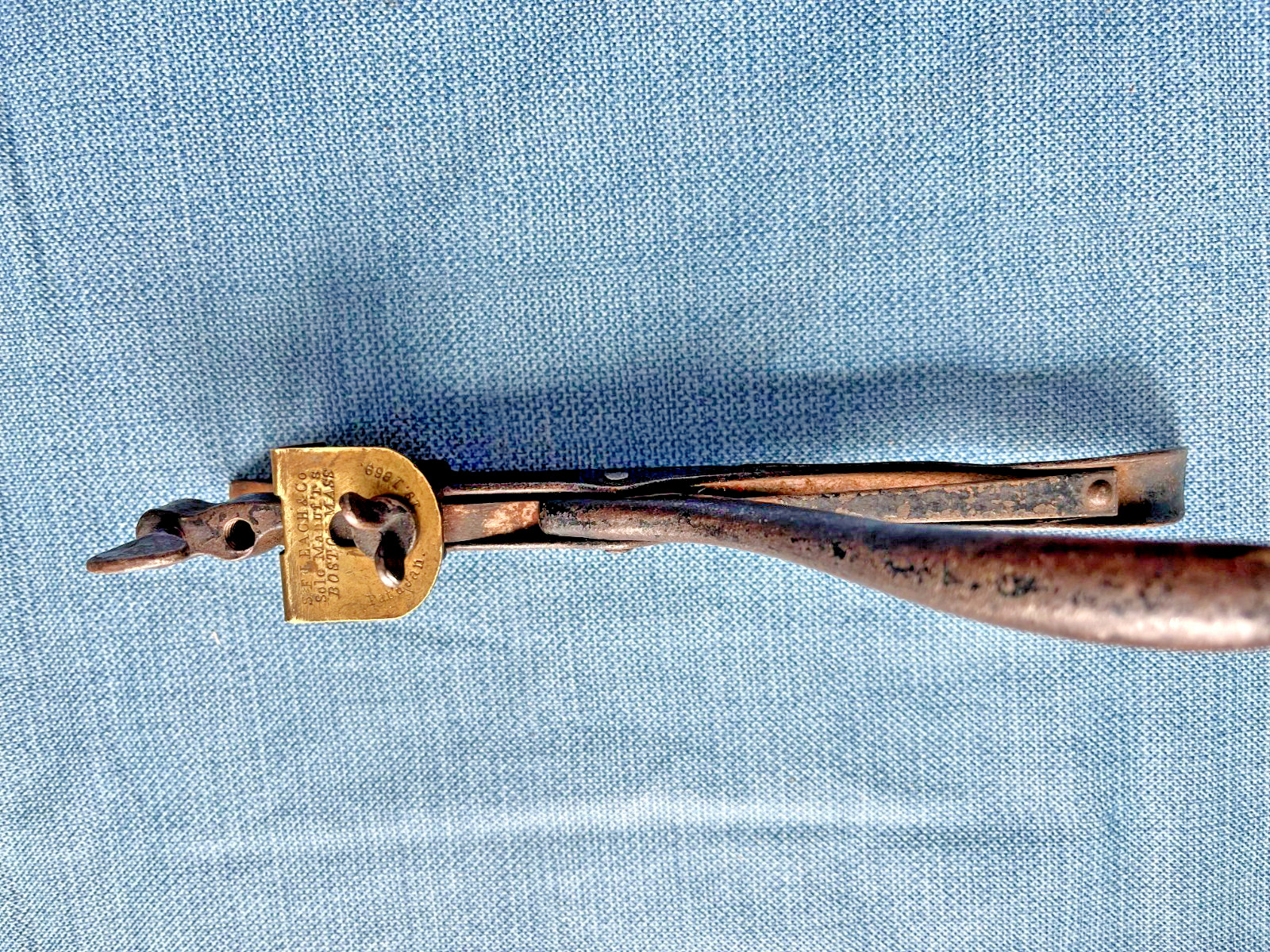 Antique Saw Set…S. F. Leach & Co. Mfg. Boston Mass. Pat’d 1869…Iron & Brass