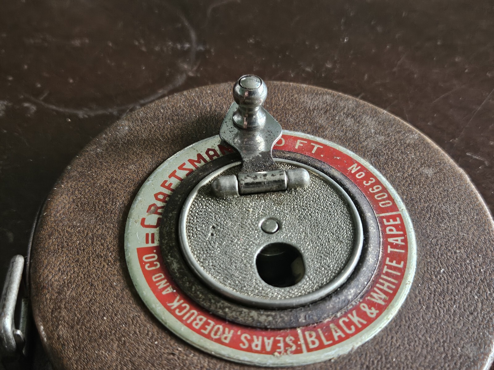 Vintage Craftsman No.3900 Black & White Steel Tape Measure 50ft. Made in USA