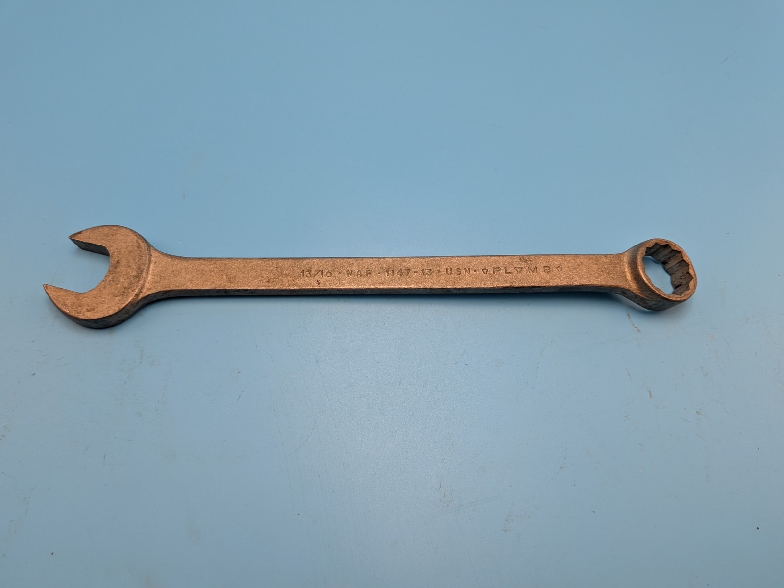 Vintage Plomb 13/16″ Combination Wrench NAF-1147-13 Navy Air Factory War WWII US
