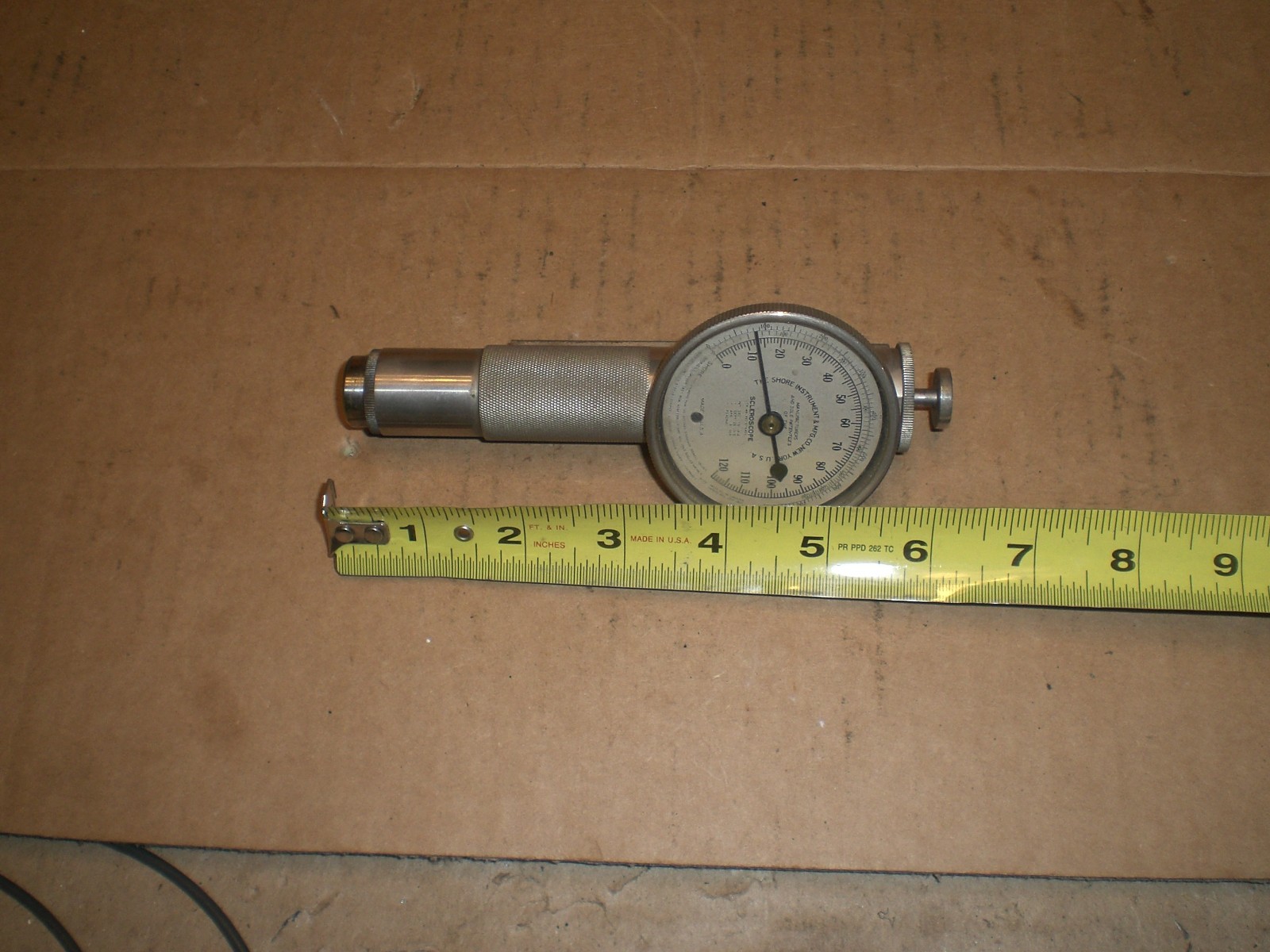 Dial indicator assembly for Vintage Antique Shore Instruments MFG Scleroscope