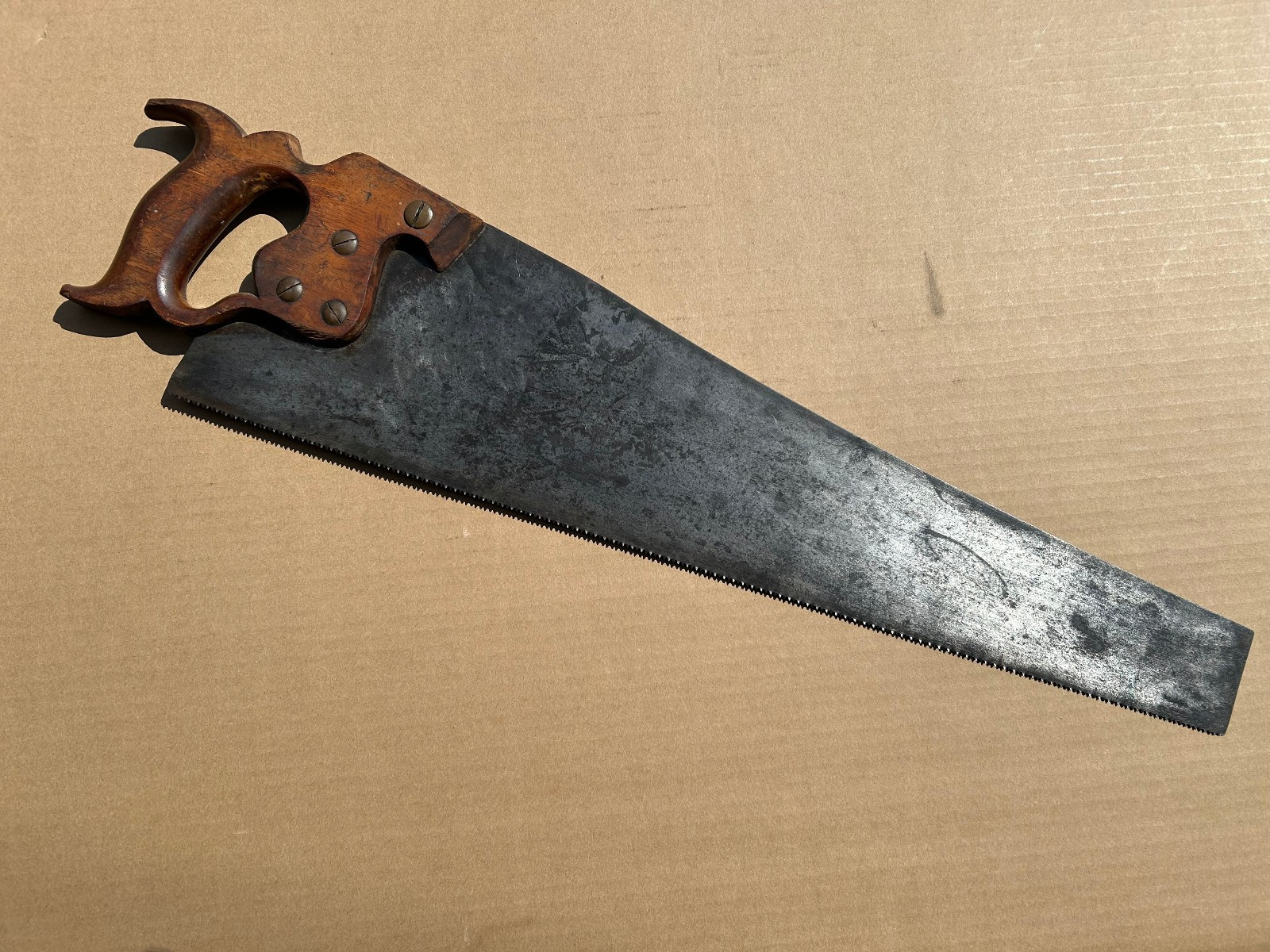 H. Diston and Sons 10 pt. Fine tooth, cross cut saw, very nice.