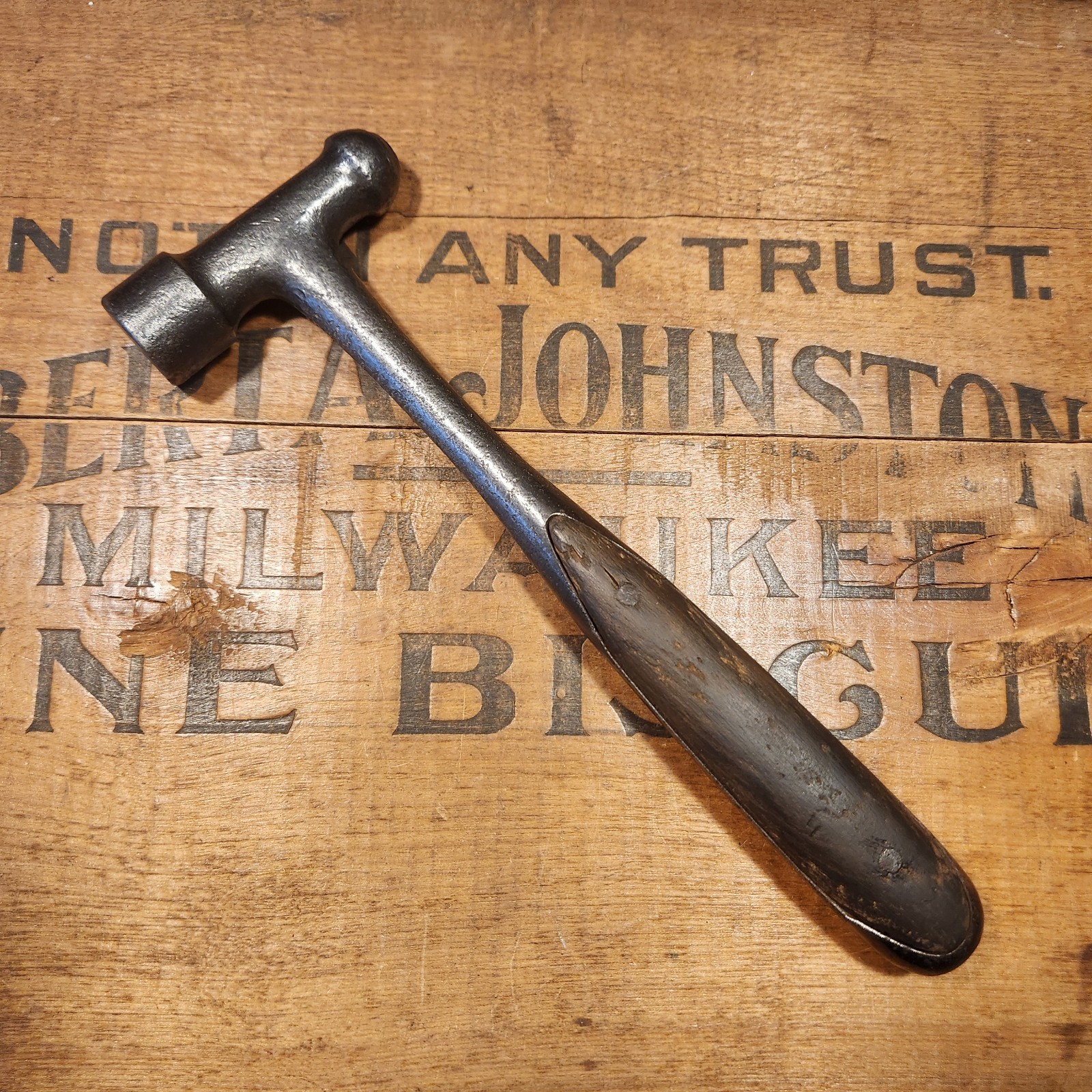 HD Smith Perfect Handle Ball Peen Hammer Antique Vtg