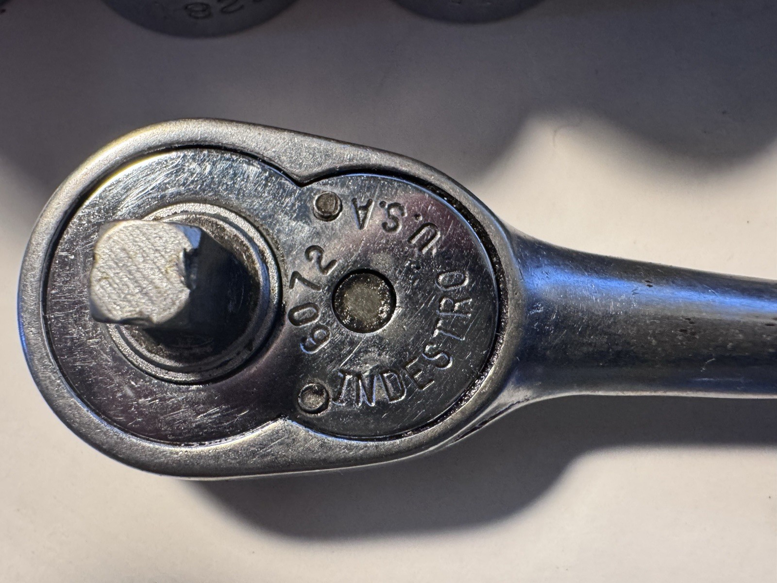 Vintage Indestro USA 6072 1/4” Ratchet; Socket Lot 3/8 And 1/4 Drive; Wrench