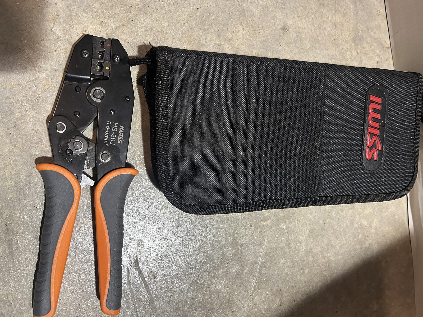 IWISS Crimping Tool HS-30J 0.5-6mm² Ratchet Terminal Plier Kit With Carry Case
