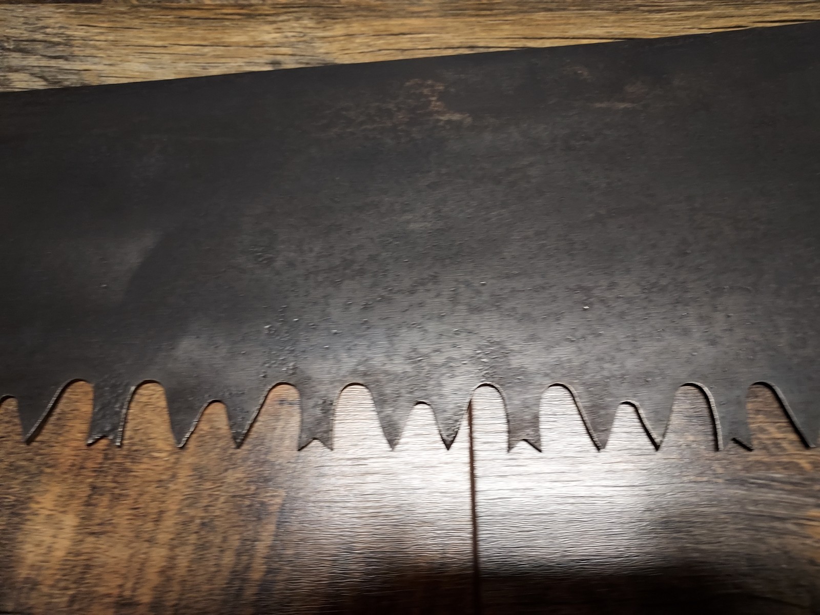 WARRANTED SUPERIOR 48 ” LOGGING SAW WITH HOLES FOR ADDITIONAL HANDLE SHARP USED