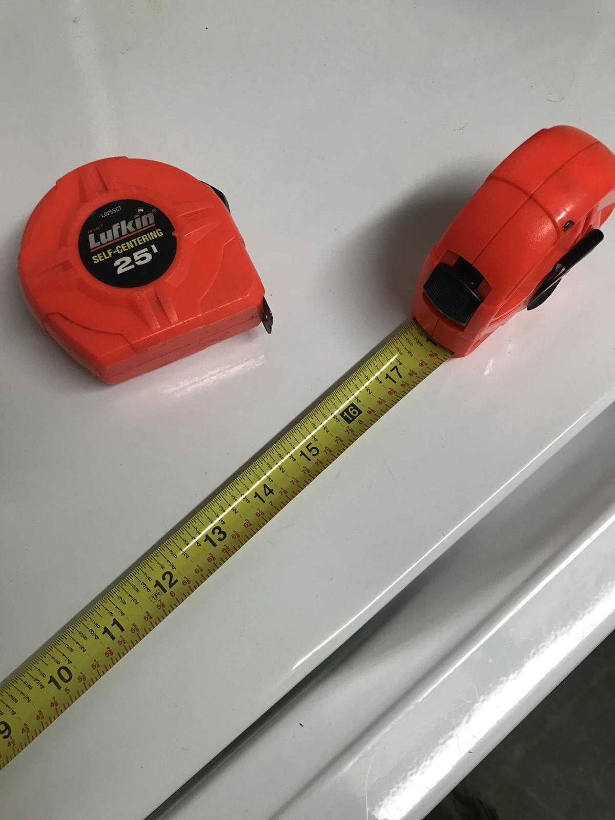 Lufkin tape measure 25′ x 1″ HI-VIZ Orange Cooper Hand Tools