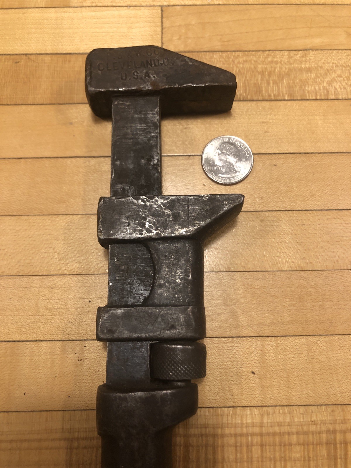 Vintage 10″ PS&W Peck Stow & Wilcox Stronghold Adjustable Perfect Handle Wrench