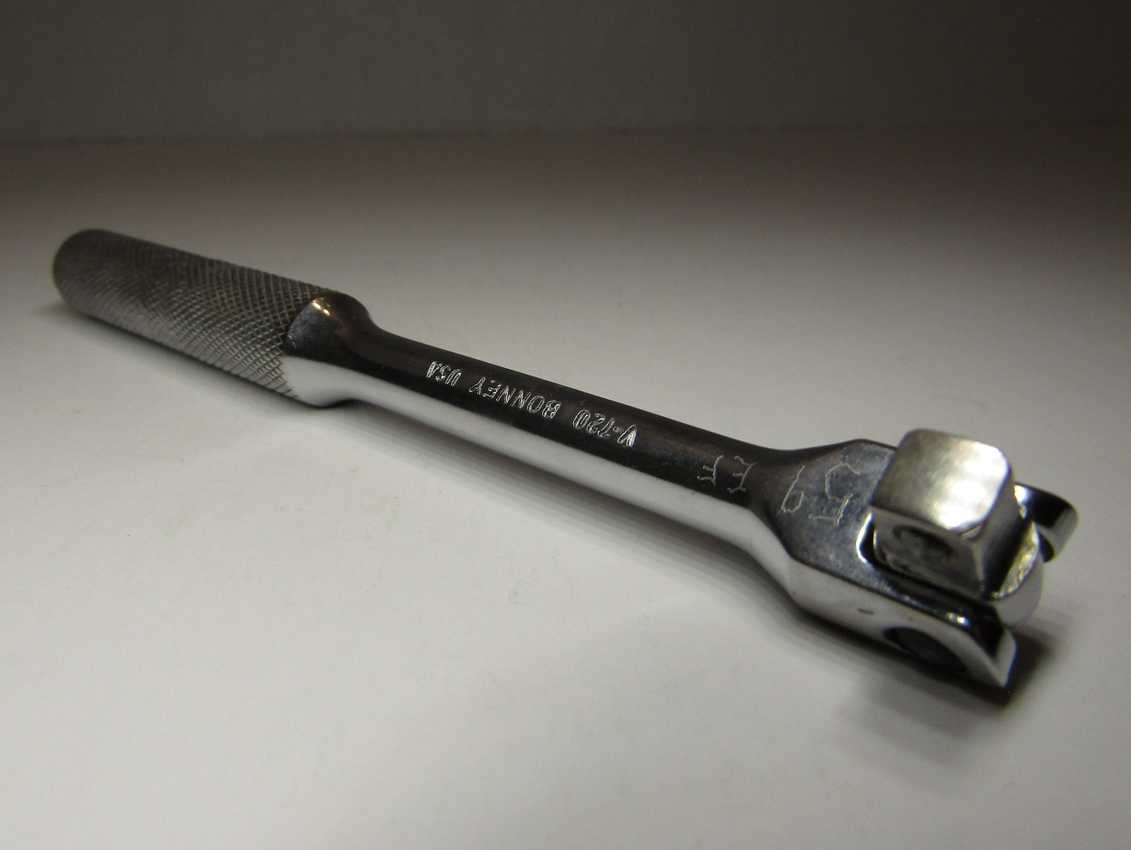 Vintage *Bonney* 1/4″ Drive Breaker Bar V-720 w/ Knurled Handle – Made in U.S.A.