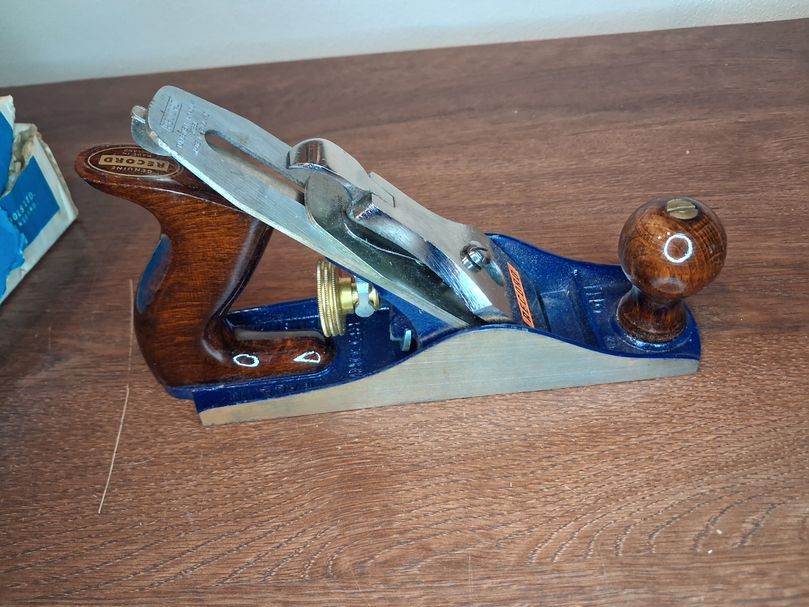 Record No 03 Smooth 1-3/4″ Cutter Hand Plane 9-1/4″ Long Made In England, Boxed