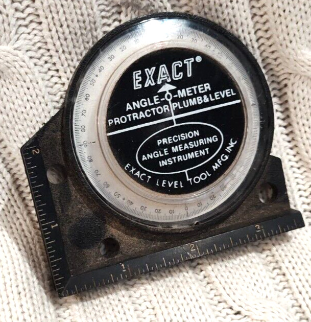 Vintage Exact Angle-O-Meter Protractor Plumb & Level
