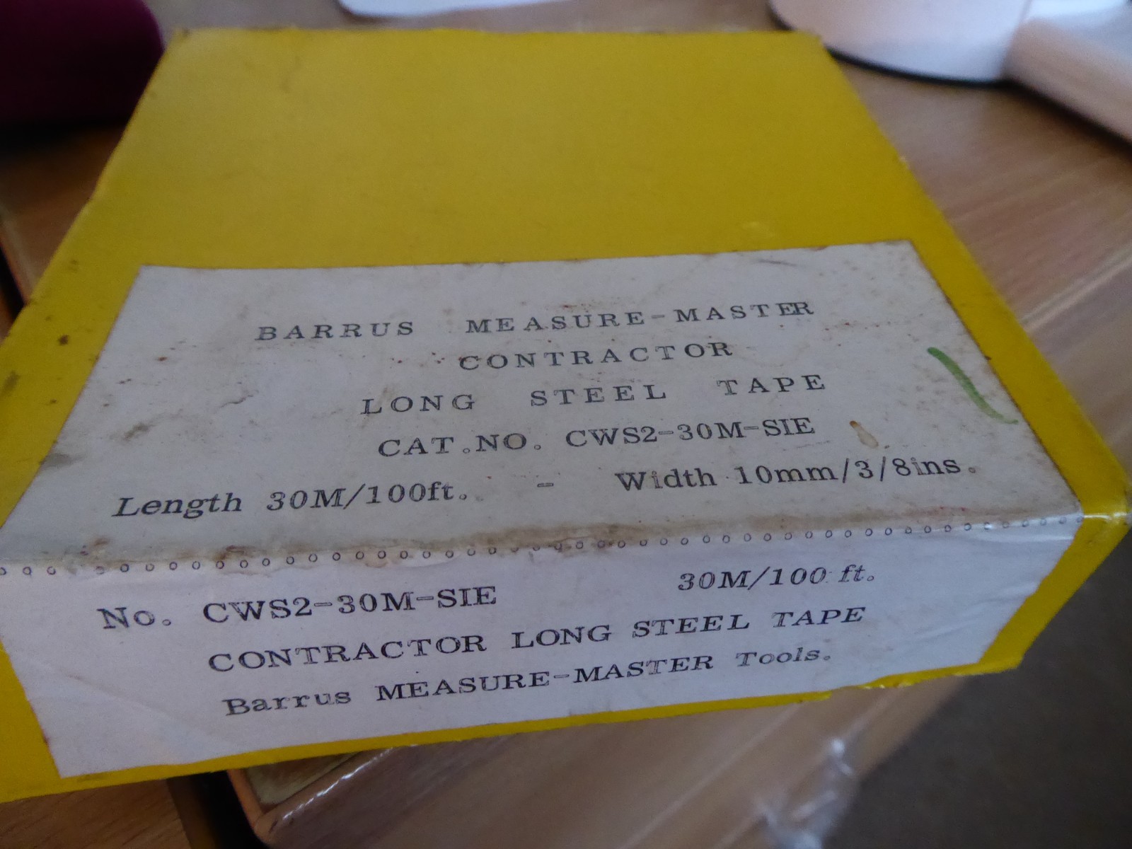 Vintage Barrus Measure master tape measure 30m / 100ft