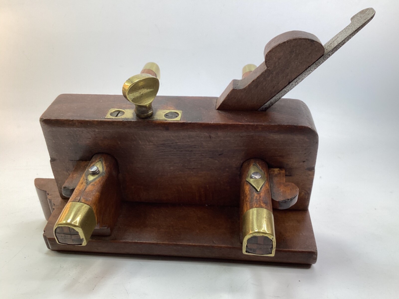 1847 ATKIN & SONS Birmingham England brass & Wood woodworking tool (K4)