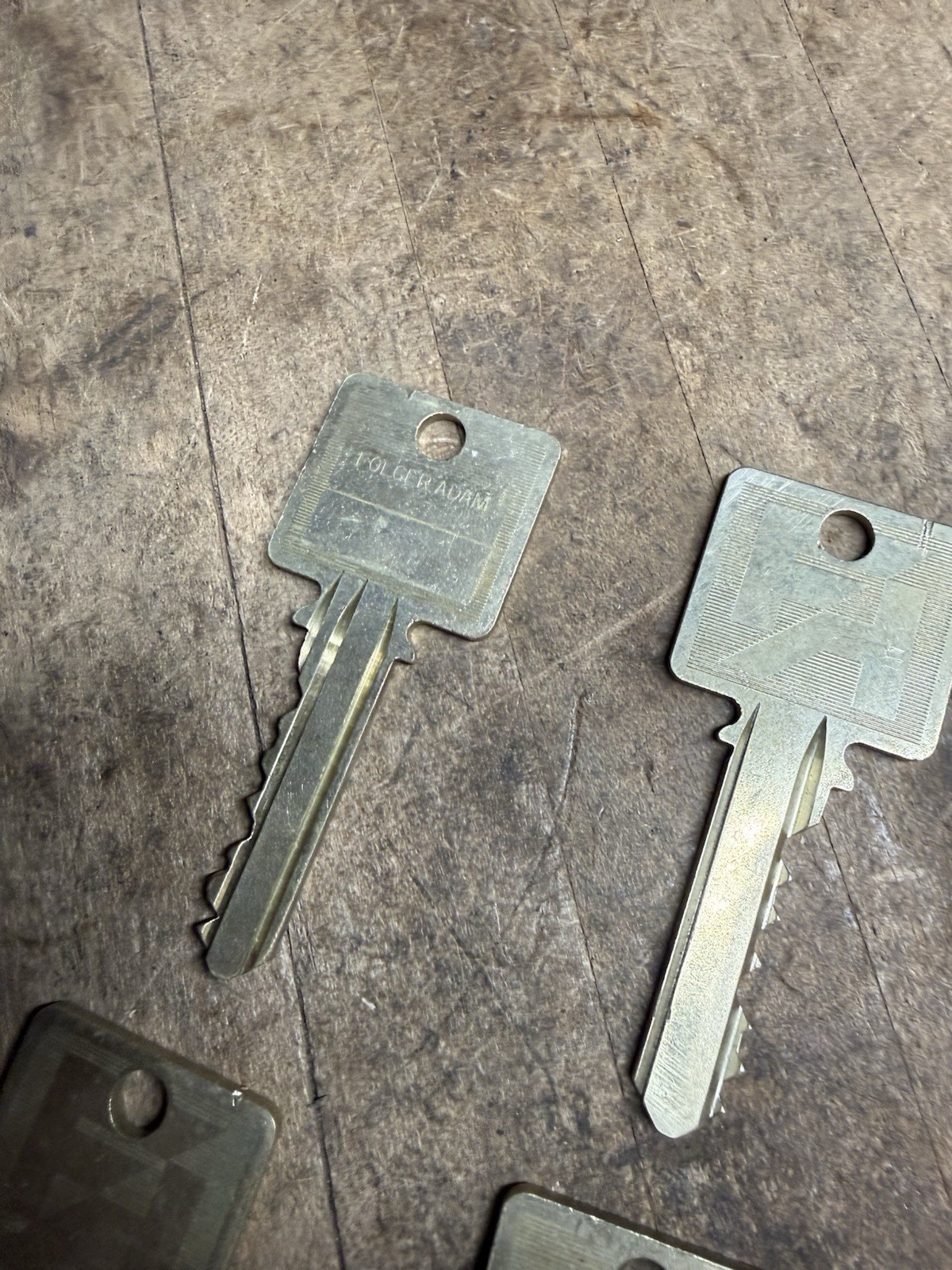 Vintage Original Obsolete Retired Prison Jail Cell Brass Keys Folger Adam USA