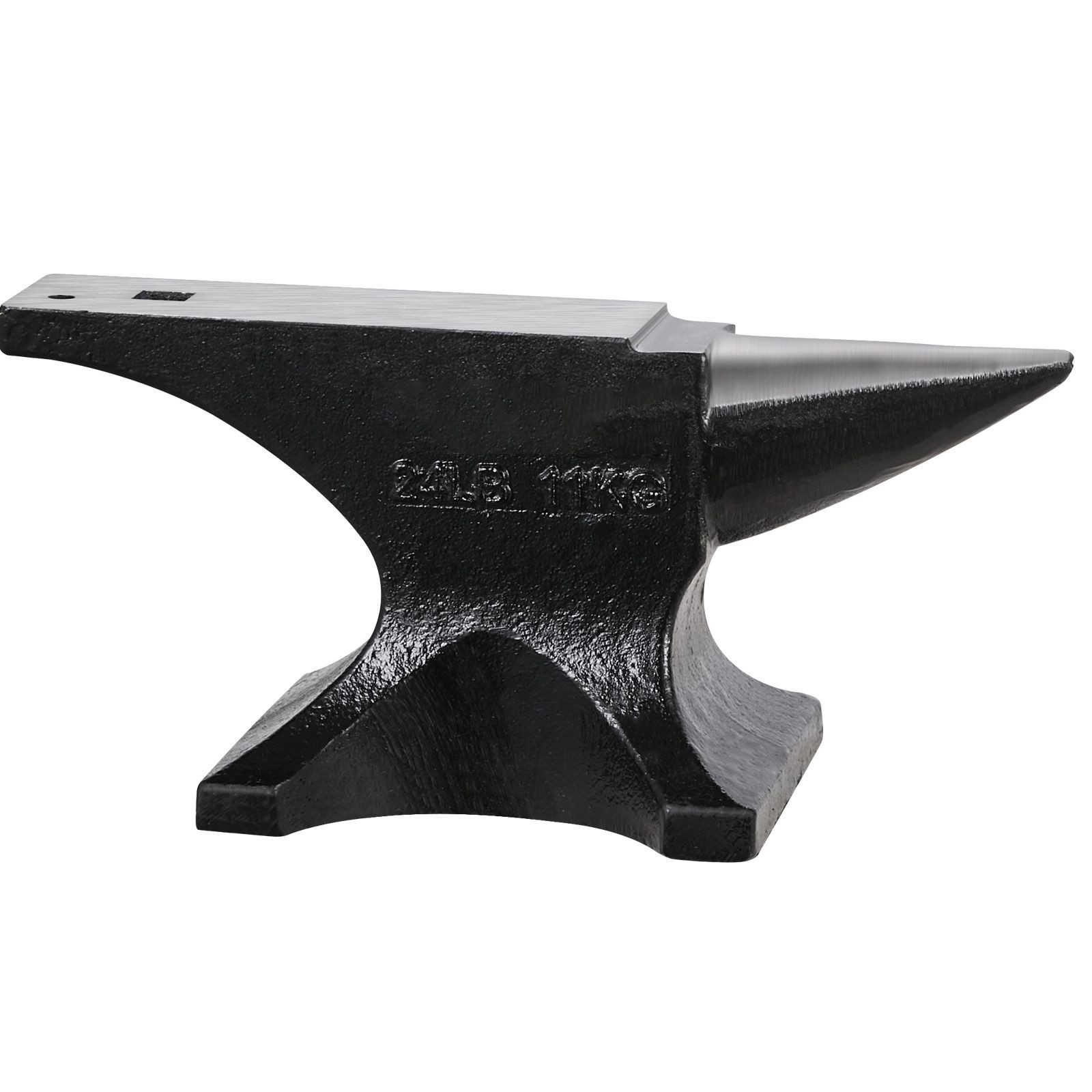 25lb Cast Steel Single Horn Anvil Blacksmithing Tool 50HRC Heat Treated